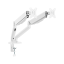 Gamertek Pivot Core Dual Monitor Arm Fit Screen Size 17" - 32" - White
