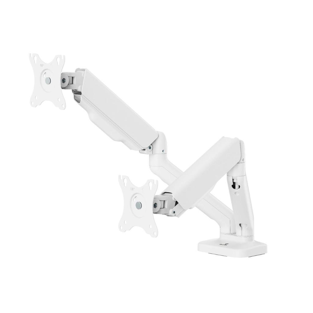 Gamertek Pivot Core Dual Monitor Arm Fit Screen Size 17" - 32" - White