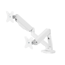 Gamertek Pivot Core Dual Monitor Arm Fit Screen Size 17" - 32" - White