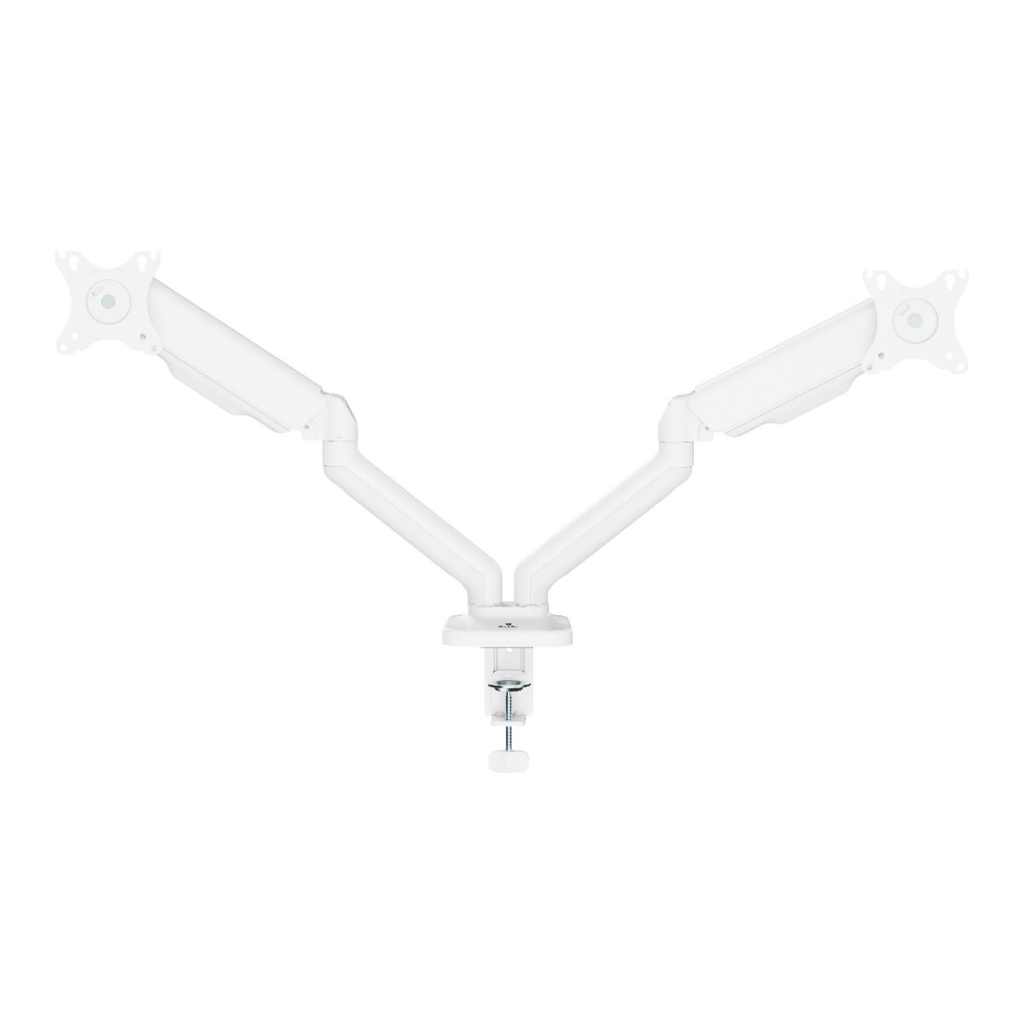 Gamertek Pivot Core Dual Monitor Arm Fit Screen Size 17" - 32" - White