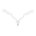 Gamertek Pivot Core Dual Monitor Arm Fit Screen Size 17" - 32" - White