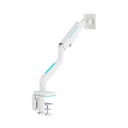 Gamertek Pivot Single RGB Monitor Arm, (Fit Screen Size 17" - 49") - White