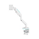Gamertek Pivot Single RGB Monitor Arm, (Fit Screen Size 17" - 49") - White