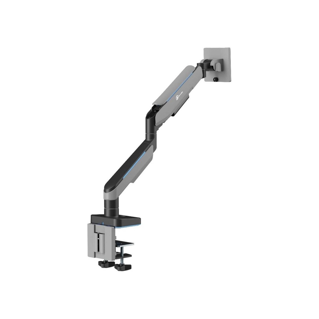 Gamertek Pivot Single RGB Monitor Arm, (Fit Screen Size 17" - 49") - Black