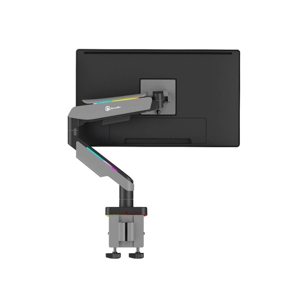 Gamertek Pivot Single RGB Monitor Arm, (Fit Screen Size 17" - 49") - Black