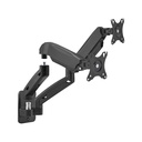 GAMEON Economy Spring-Assisted Wall Mounted Dual Monitor Arm Stand & Mount For Gaming & Office Use (17" - 32") Each Arm Up To 9 Kg-Black