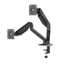 Sades Viper Dual Monitor Arm Screen Rotation Spring Inside - Black (Fit Screen Size 17" - 32" Flat/Curved)
