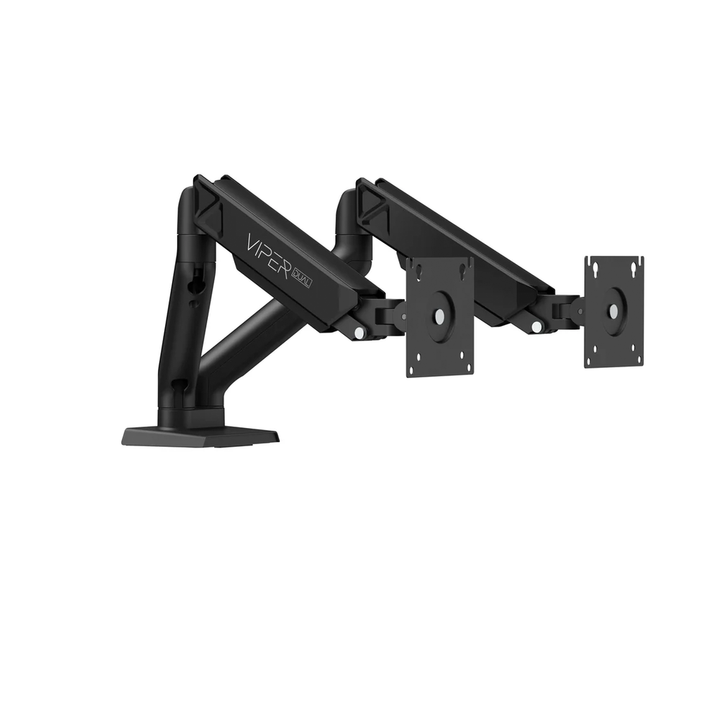 Sades Viper Dual Monitor Arm Screen Rotation Spring Inside - Black (Fit Screen Size 17" - 32" Flat/Curved)