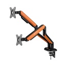 Sades APEP Dual Monitor Arm RGB Screen Rotation Vesa Compatible - Orange (Fit Screen Size 17" - 32" Flat/Curved)