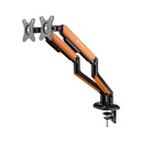 Sades APEP Dual Monitor Arm RGB Screen Rotation Vesa Compatible - Orange (Fit Screen Size 17" - 32" Flat/Curved)