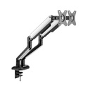 Sades APEP Dual Monitor Arm RGB Screen Rotation Vesa Compatible - Black & white (Fit Screen Size 17" - 32" Flat/Curved)