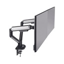 Sades APEP Dual Monitor Arm RGB Screen Rotation Vesa Compatible - Black & white (Fit Screen Size 17" - 32" Flat/Curved)