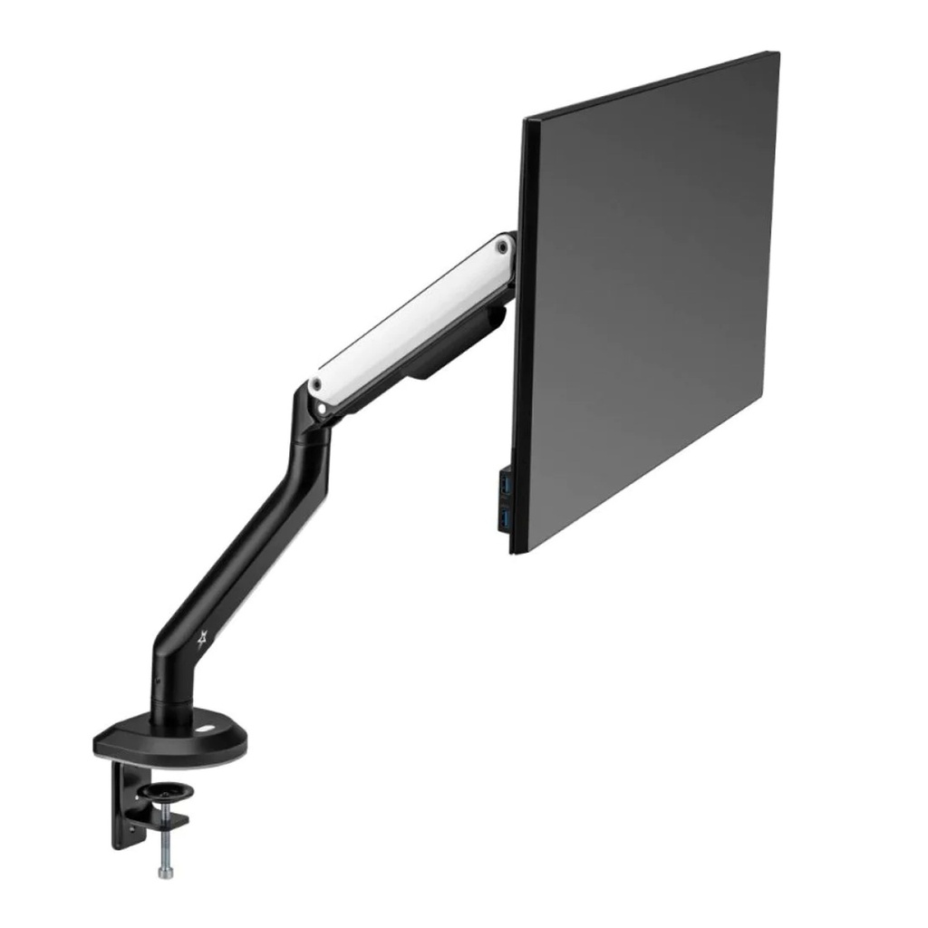 Sades APEP Single Monitor Arm RGB Screen Rotation Vesa Compatible - White (Fit Screen Size 17" - 32" Flat/Curved)