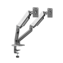Sades Viper Dual Monitor Arm Screen Rotation Spring Inside - White (Fit Screen Size 17" - 32" Flat/Curved)