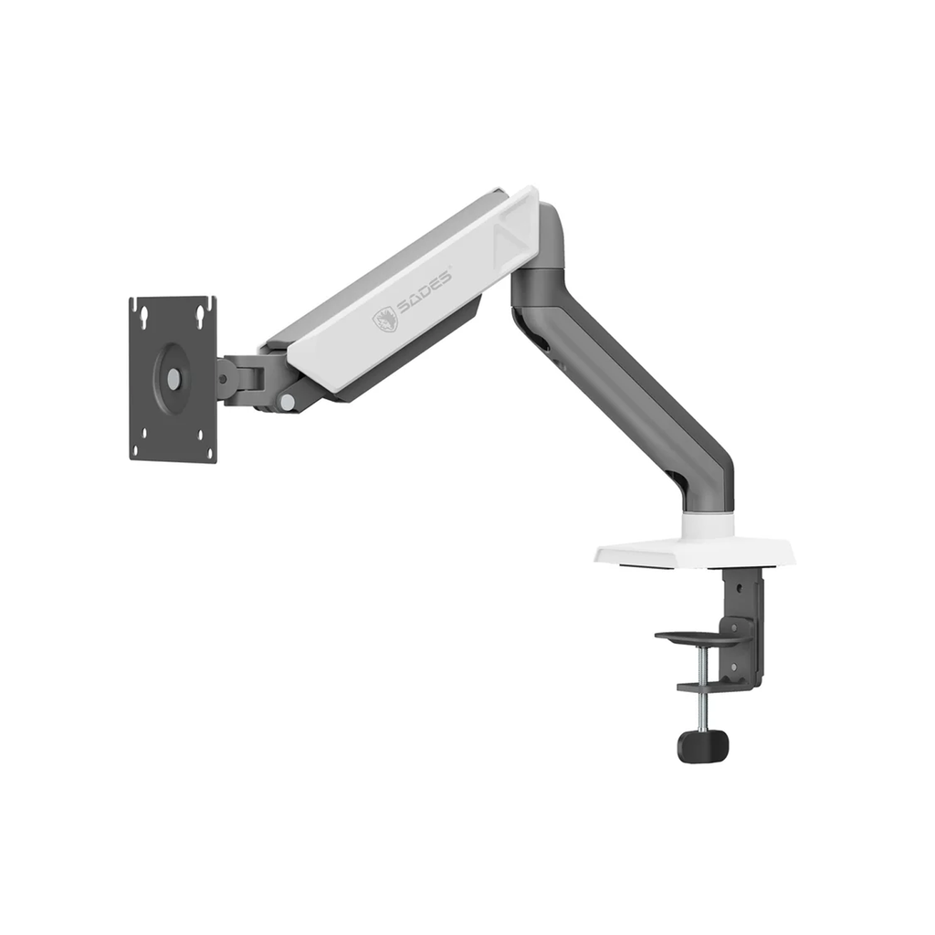 Sades Viper Single Monitor Arm Screen Rotation Spring Inside - White (Fit Screen Size 17" - 32" Flat/Curved)