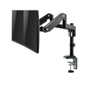 GAMEON Pole Mounted Gas Spring Dual Monitor Arm Stand And Mount For Gaming And Office Use (17" - 32") Each Arm Up To 9 KG - Black
