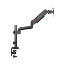 GAMEON Pole Mounted Gas Spring Single Monitor Arm Stand And Mount For Gaming And Office Use (17" - 32") Each Arm Up To 9 KG - Black