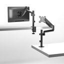 GAMEON Pole Mounted Gas Spring Single Monitor Arm Stand And Mount For Gaming And Office Use (17" - 32") Each Arm Up To 9 KG - Black