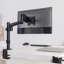 GAMEON Pole Mounted Gas Spring Single Monitor Arm Stand And Mount For Gaming And Office Use (17" - 32") Each Arm Up To 9 KG - Black