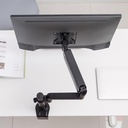 GAMEON Pole Mounted Gas Spring Single Monitor Arm Stand And Mount For Gaming And Office Use (17" - 32") Each Arm Up To 9 KG - Black