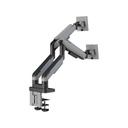 Gamertek Pivot Dual RGB Monitor Arm, (Fit Screen Size 17" - 35") - Black