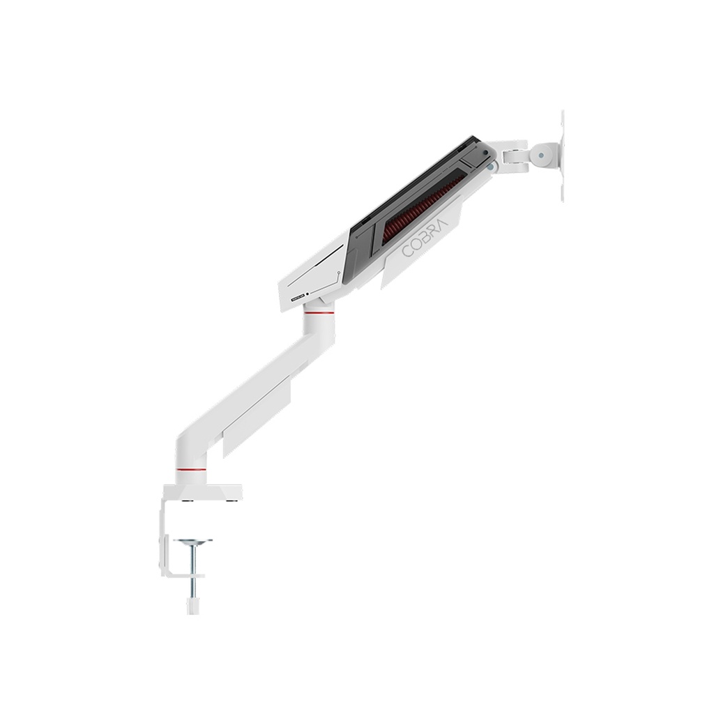 Sades Cobra Single Monitor Mount Arm (Max size 40"/12KG Per ARM) - White