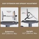 NB Nortbayou F80-XE Single Monitor 17″ – 32″ Arm Desk Mount Table Stand Full Motion Flat, 2-9 KG (White)