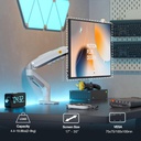 NB Nortbayou F80-XE Single Monitor 17″ – 32″ Arm Desk Mount Table Stand Full Motion Flat, 2-9 KG (White)
