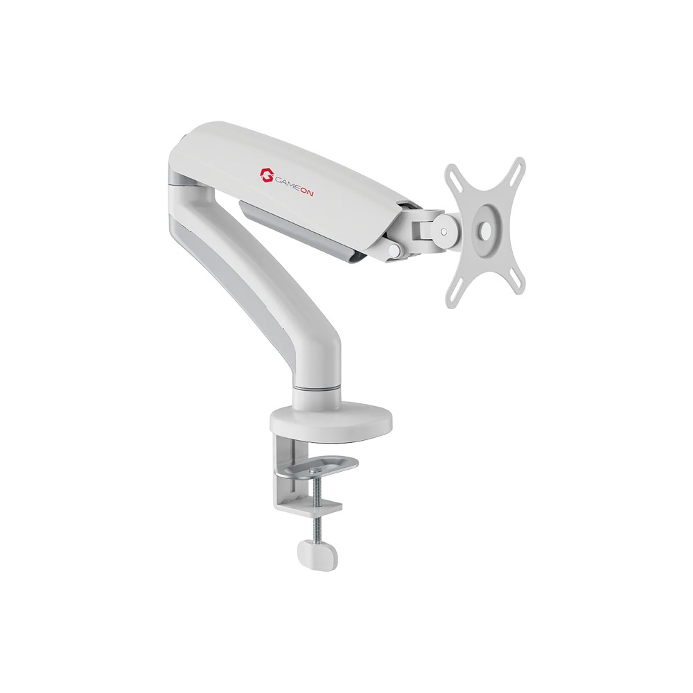 GAMEON Mechanical Spring Dual Monitor Arm For Gaming & Office Use (17" - 32") Flat & Curve Monitor Arm Upto 9 Kg-White