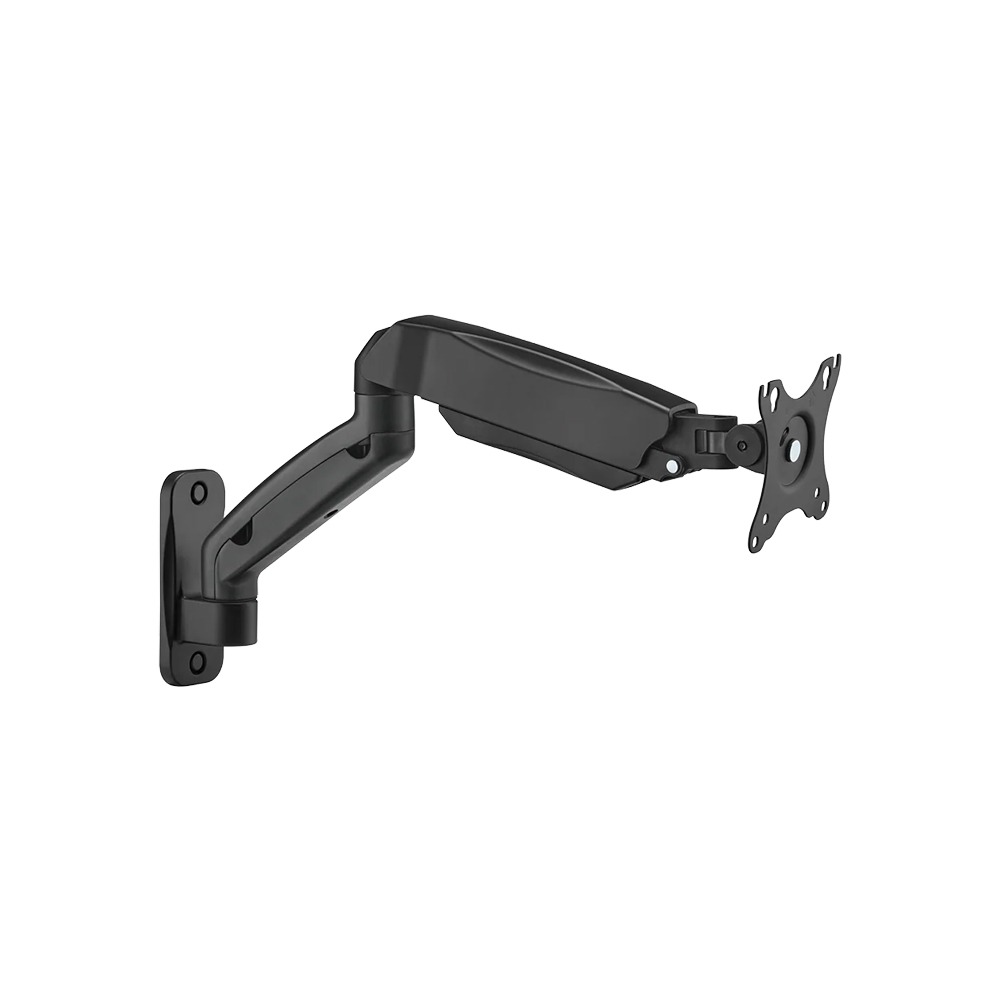 GAMEON Economy Spring-Assisted Wall Mounted Single Monitor Arm, Stand & Mount For Gaming & Office Use (17" - 32") Each Arm Up To 9 Kg-Black
