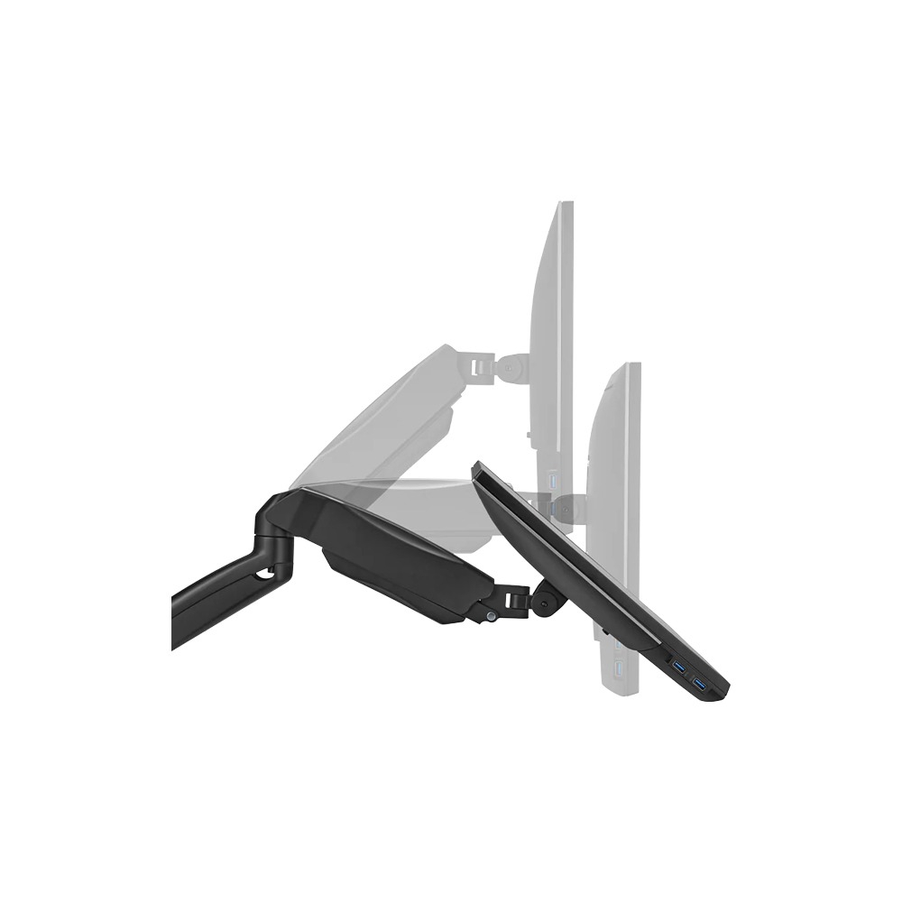 GAMEON Economy Spring-Assisted Wall Mounted Single Monitor Arm, Stand & Mount For Gaming & Office Use (17" - 32") Each Arm Up To 9 Kg-Black