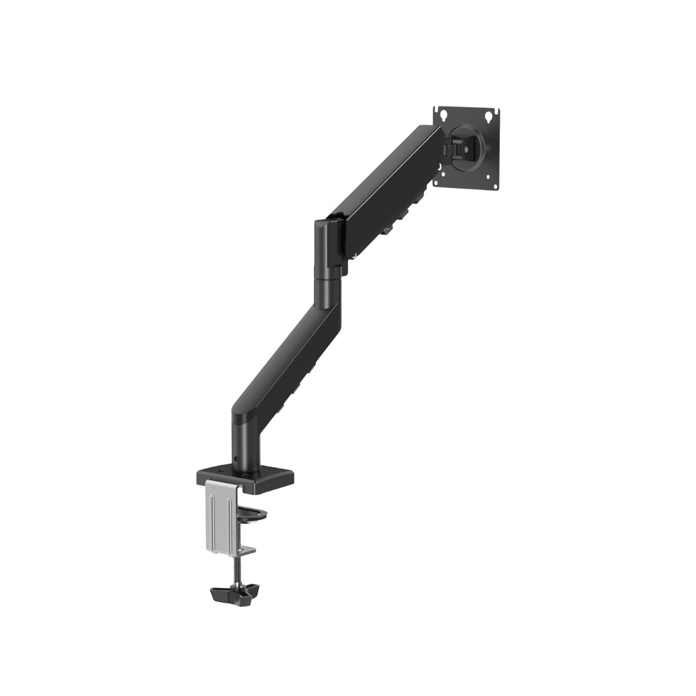 GAMEON Gas Mechanical Spring Single Monitor Arm For Gaming And Office Use (17" - 32") Flat & Curve Monitor Arm Upto 9 Kg-Black