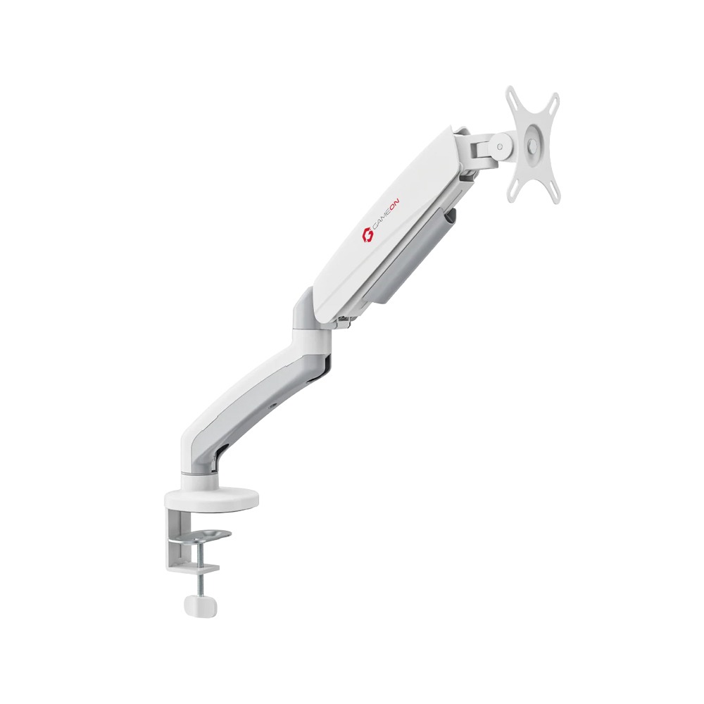 GAMEON Single Monitor Arm Stand And Mount For Gaming And Office Use (17" - 32") Each Arm Up To 9 KG - White