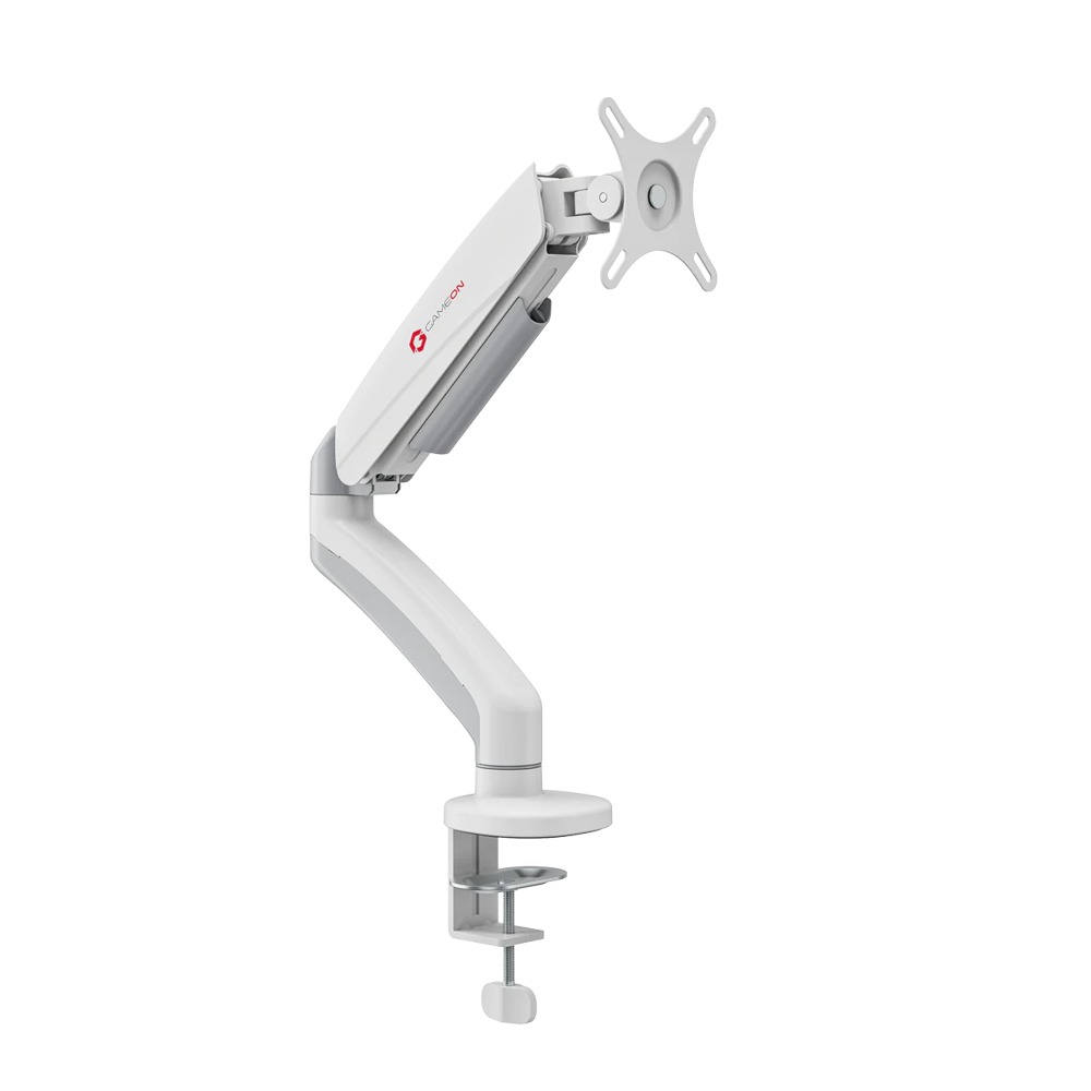 GAMEON Single Monitor Arm Stand And Mount For Gaming And Office Use (17" - 32") Each Arm Up To 9 KG - White