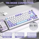 Attack Shark X820 Ultra RGB Tri-Mode Mechanical Keyboard - Star Light White + Gift Switch