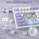 Attack Shark X820 Ultra RGB Tri-Mode Mechanical Keyboard - Star Light White + Gift Switch