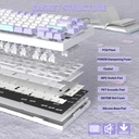 Attack Shark X820 Ultra RGB Tri-Mode Mechanical Keyboard - Star Light White + Gift Switch