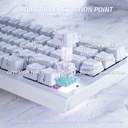 Attack Shark X68 HE Magnetic Swtich Keyboard 66Key Layout, PBT KeyCaps, RGB Light Effect For PC, Andriod, IOS, Mac - White Contour