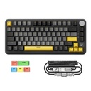 ATTACK SHARK X85Pro 75% Tri-Mode Gasket Mechanical Keyboard Blueberry Switch Linear - Starry Black