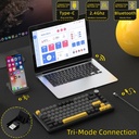 ATTACK SHARK X85Pro 75% Tri-Mode Gasket Mechanical Keyboard Blueberry Switch Linear - Starry Black