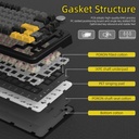 ATTACK SHARK X85Pro 75% Tri-Mode Gasket Mechanical Keyboard Blueberry Switch Linear - Starry Black