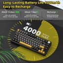 ATTACK SHARK X85Pro 75% Tri-Mode Gasket Mechanical Keyboard Blueberry Switch Linear - Starry Black