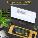 ATTACK SHARK X85Pro 75% Tri-Mode Gasket Mechanical Keyboard Blueberry Switch Linear - Starry Black