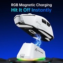Attack Shark V6 Tri-Mode Connection 800-25000DPI, 1K Polling Rate with Magnetic Charging Dock - Berry Red