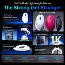 Attack Shark V6 Tri-Mode Connection 800-25000DPI, 1K Polling Rate with Magnetic Charging Dock - Black