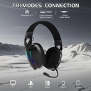 Attack Shark L90 Wired+2.4G & BT Tri-Mode Switching - Black