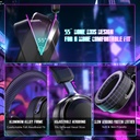 Attack Shark L30 Pro Wired+2.4G & BT Tri-Mode Gaming Headset, Omnidirectional Microphone Call ENC Wireless Range Upto 10 Meter - Black
