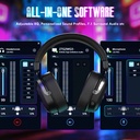 Attack Shark L30 Pro Wired+2.4G & BT Tri-Mode Gaming Headset, Omnidirectional Microphone Call ENC Wireless Range Upto 10 Meter - Black