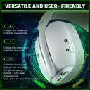 Attack Shark L80 Pro Tri-Mode Gaming Headset Noise-Cancelling, Wireless Range Upto 10 Meter - White