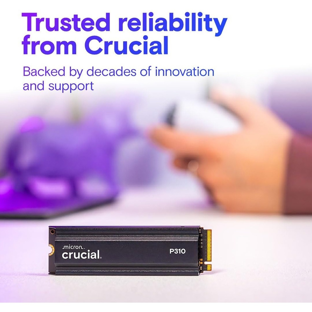 Crucial P310 PCIe Gen4 NVME 2280 M.2 SSD 2TB With HeadSink Read Upto 7100